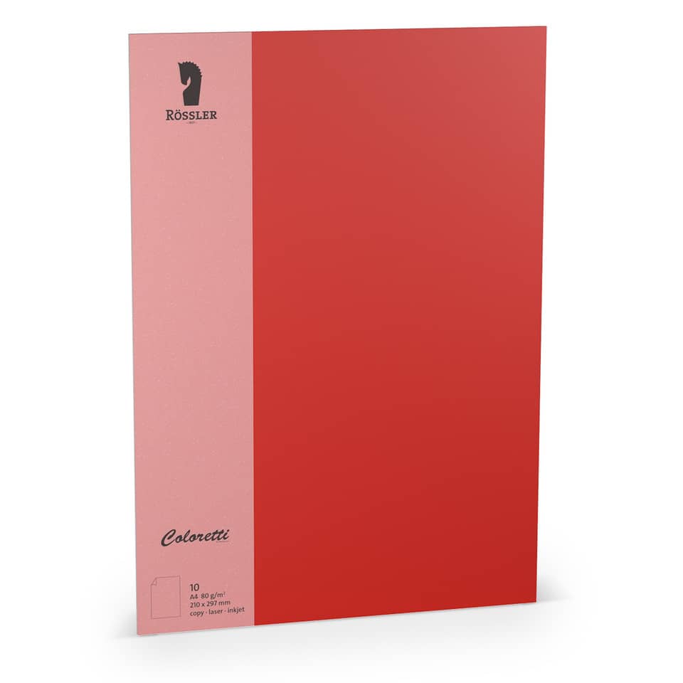 Coloretti Briefbogen - A4, 80g, 10 Blatt, mohn