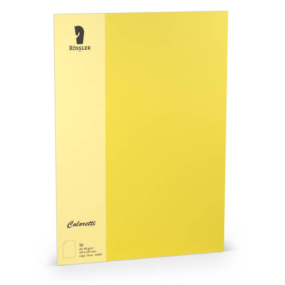 Coloretti Briefbogen - A4, 80g, 10 Blatt, goldgelb