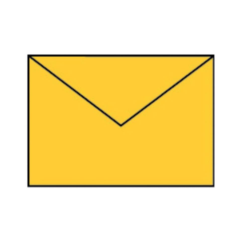 Coloretti Briefumschläge - C6, 5 Stück, goldgelb