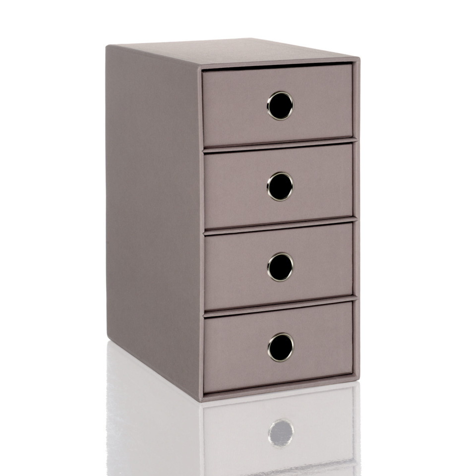 Schubladenbox SOHO - einzel Schublade für A4, taupe