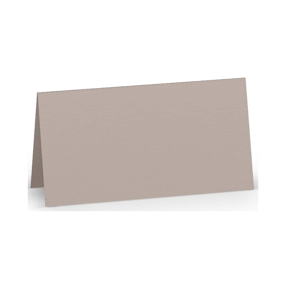 Tischkarte Paperado - 10 x 10 cm, 220 g/qm, taupe gerippt