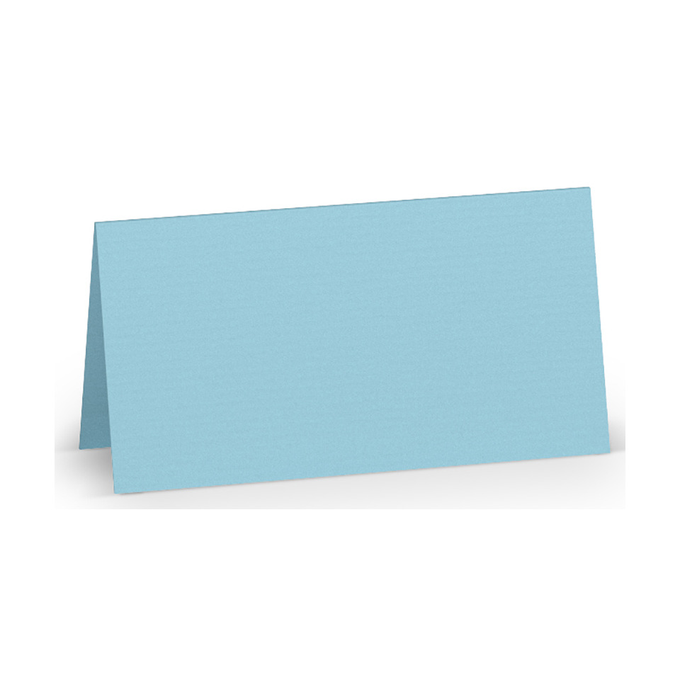 Tischkarte Paperado - 10 x 10 cm, 220 g/qm, aqua gerippt