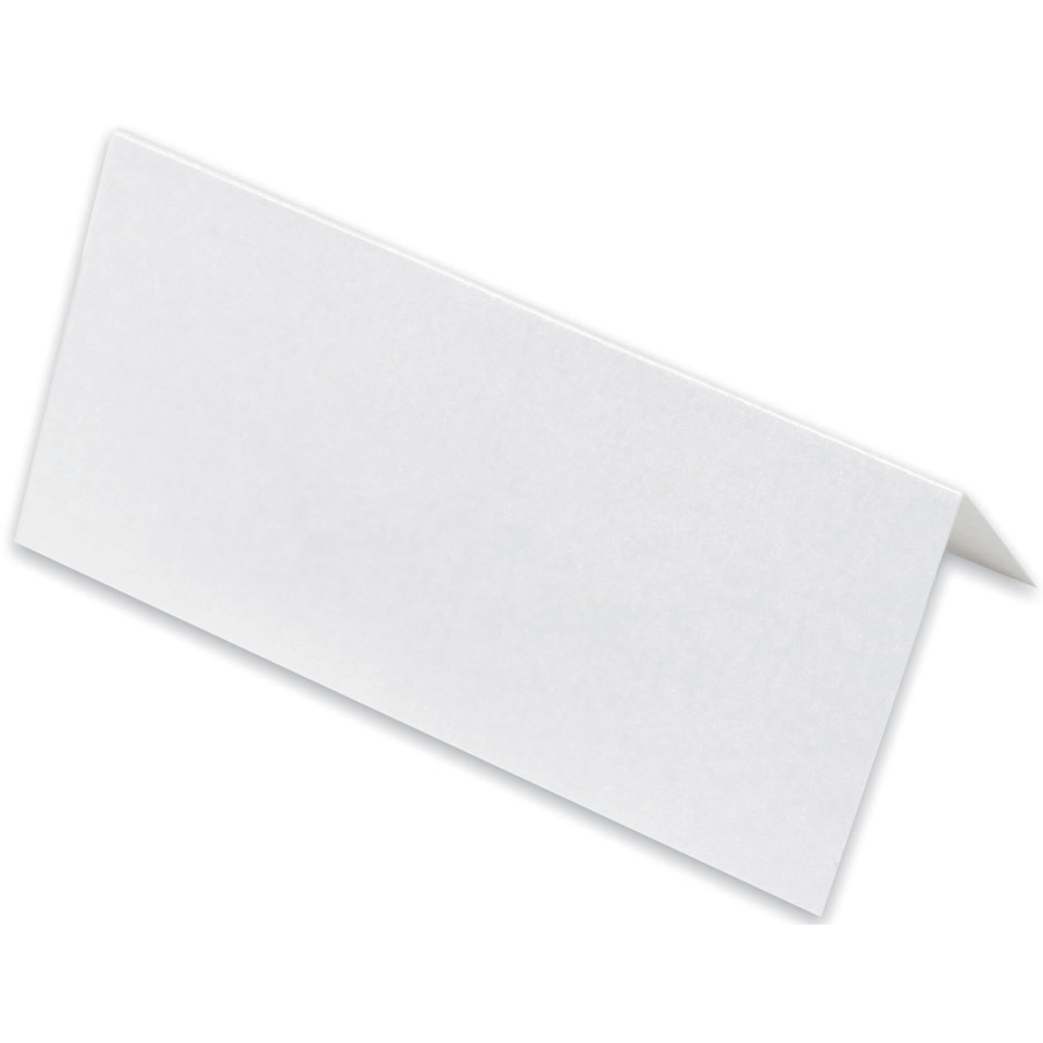 Tischkarte Paperado - 10 x 10 cm, 250 g/qm, marble white metallic