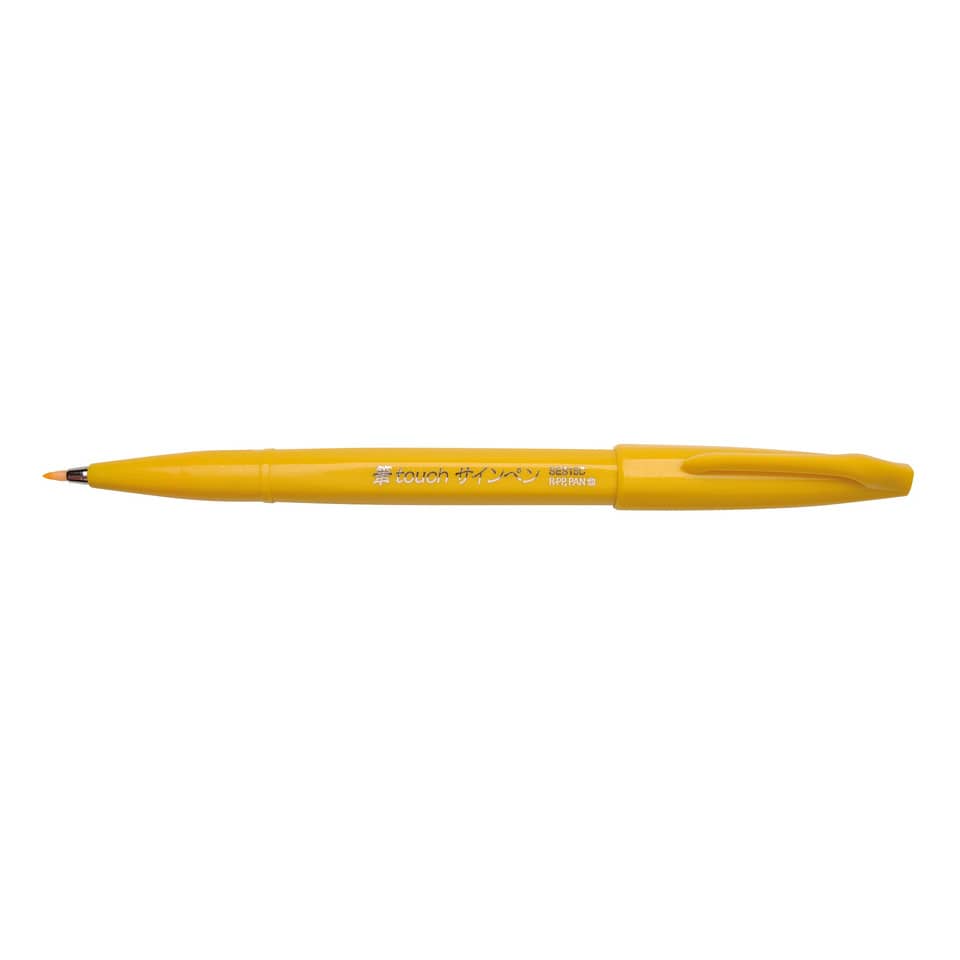 Kalligrafiestift Sign Pen Brush - Pinselspitze, gelb