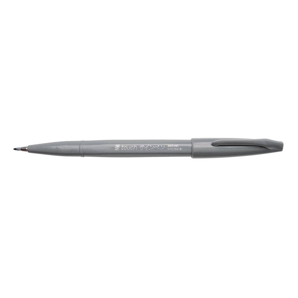 Kalligrafiestift Sign Pen Brush - Pinselspitze, grau