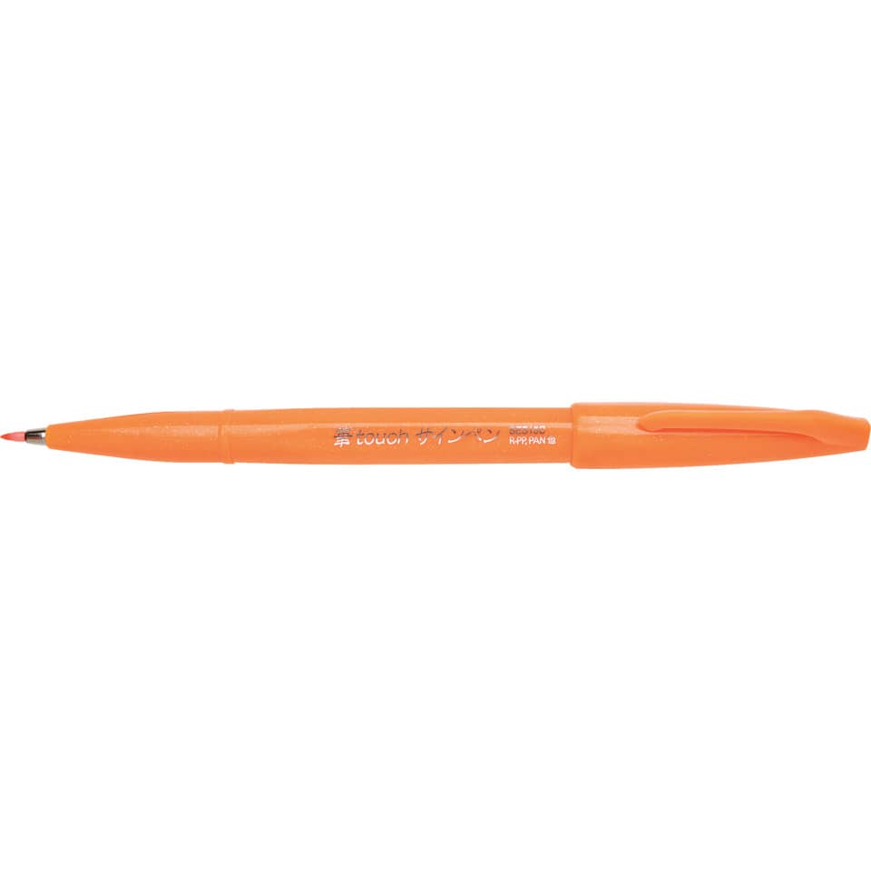 Kalligrafiestift Sign Pen Brush - Pinselspitze, orange