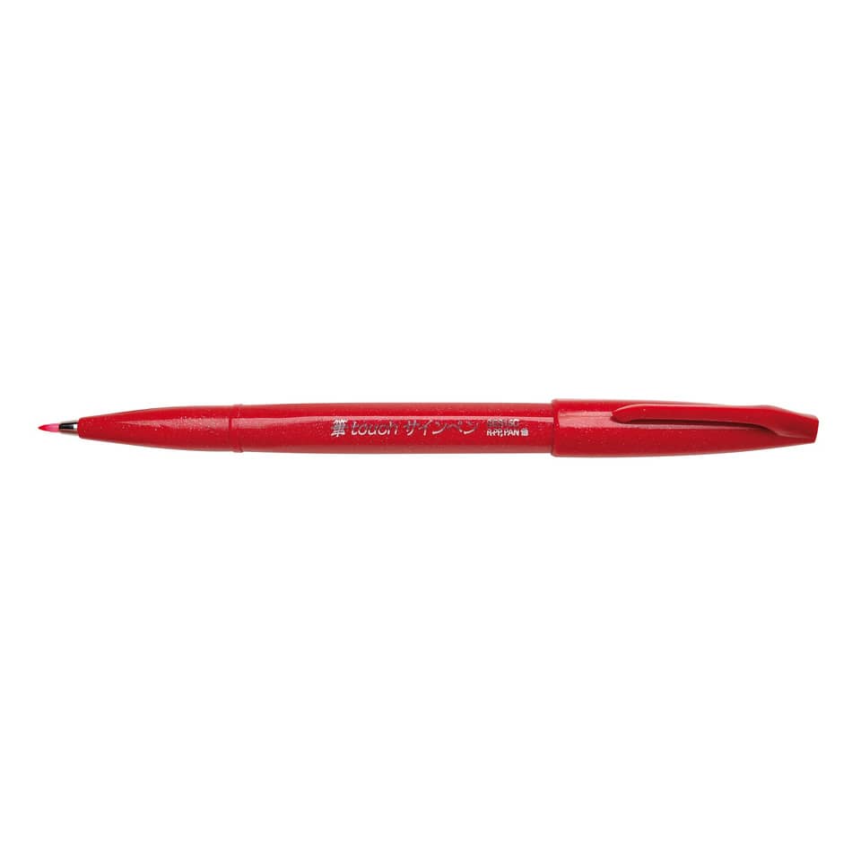 Kalligrafiestift Sign Pen Brush - Pinselspitze, rot
