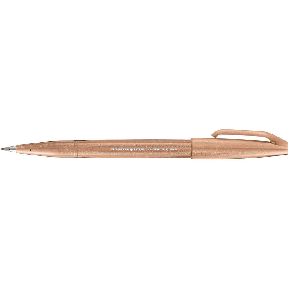 Kalligrafiestift Sign Pen Brush - Pinselspitze, hellbraun