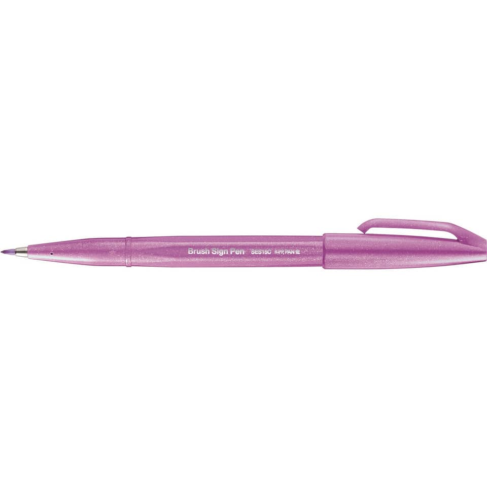 Kalligrafiestift Sign Pen Brush - Pinselspitze, pinklila