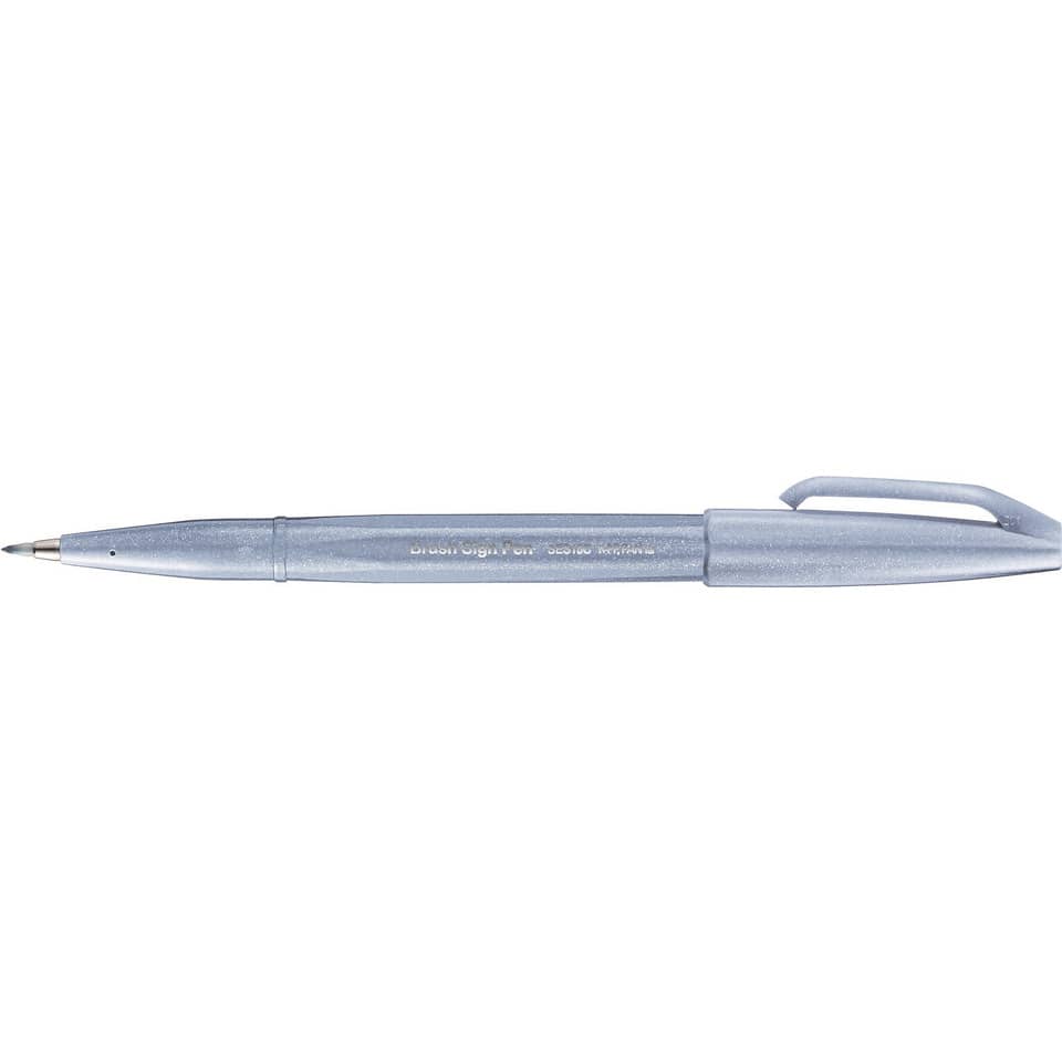 Kalligrafiestift Sign Pen Brush - Pinselspitze, blaugrau