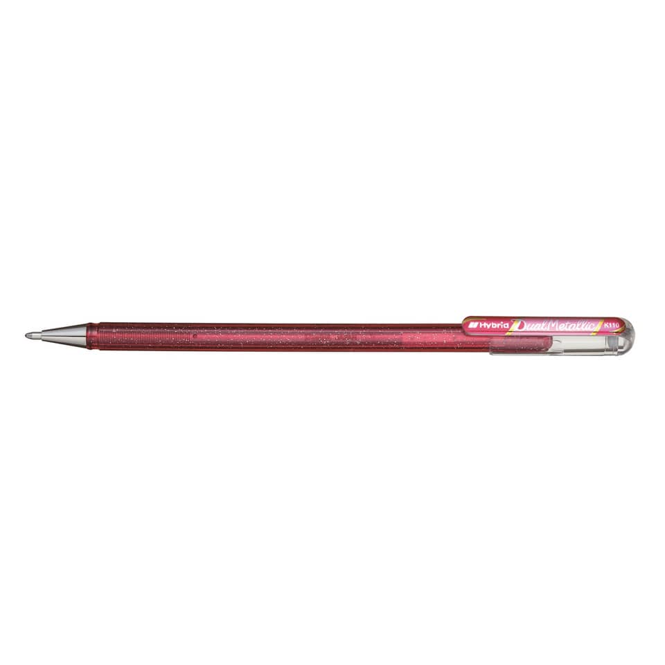 Gelschreiber Hybrid Dual Glitter - 0,5 mm, pink/metallic pink
