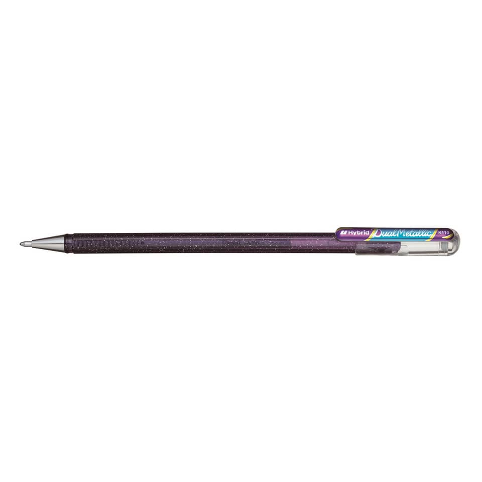 Gelschreiber Hybrid Dual Glitter - 0,5 mm, violett/metallic blau