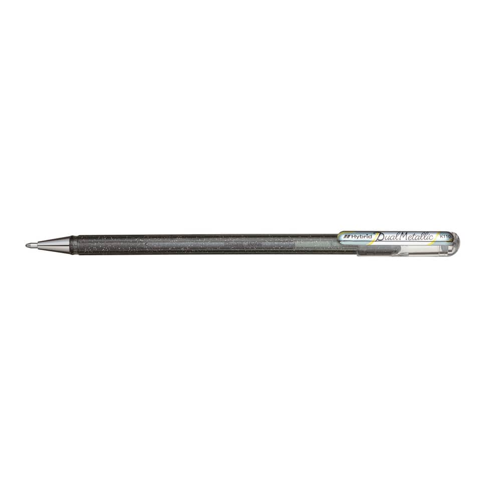 Gelschreiber Hybrid Dual Glitter - 0,5 mm, silber