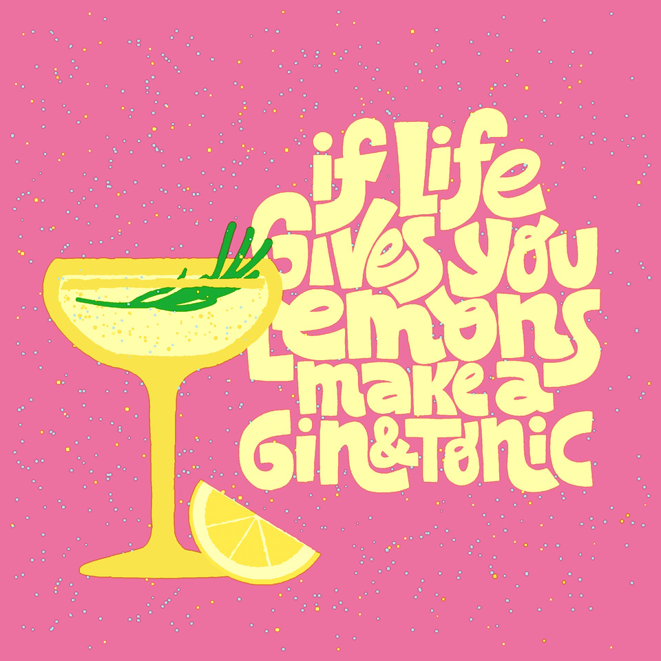 Motivserviette, Gin und Tonic, 25 x 25 cm, 3-lagig, 20 Stück