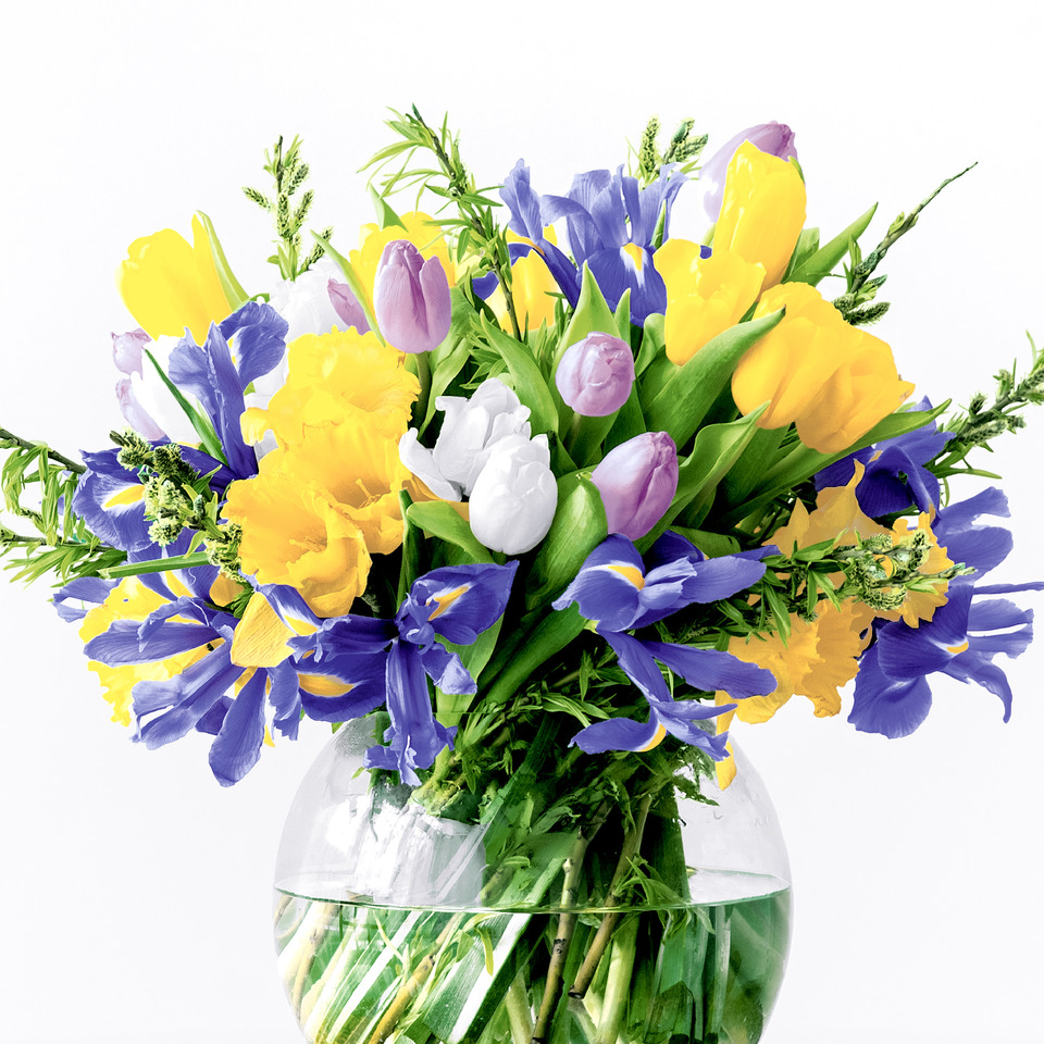 Motivserviette, Blumenvase, 33 x 33 cm, 3-lagig, 20 Stück