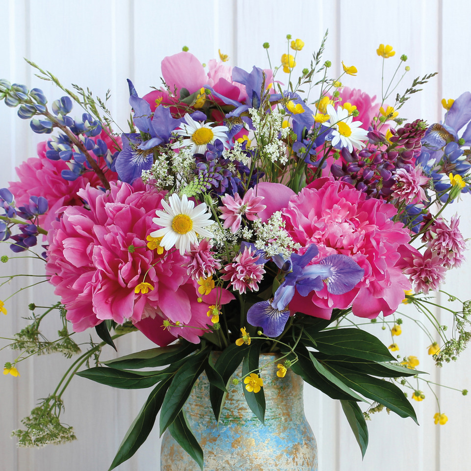 Motivserviette, Blumenstrauß, 33 x 33 cm, 3-lagig, 20 Stück
