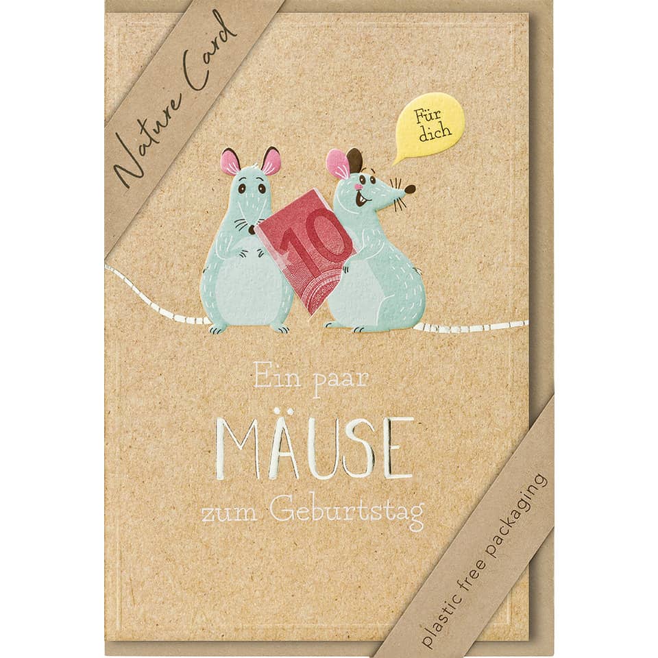Glückwunschkarte Geldgeschenk Nature Card - inkl. Umschlag