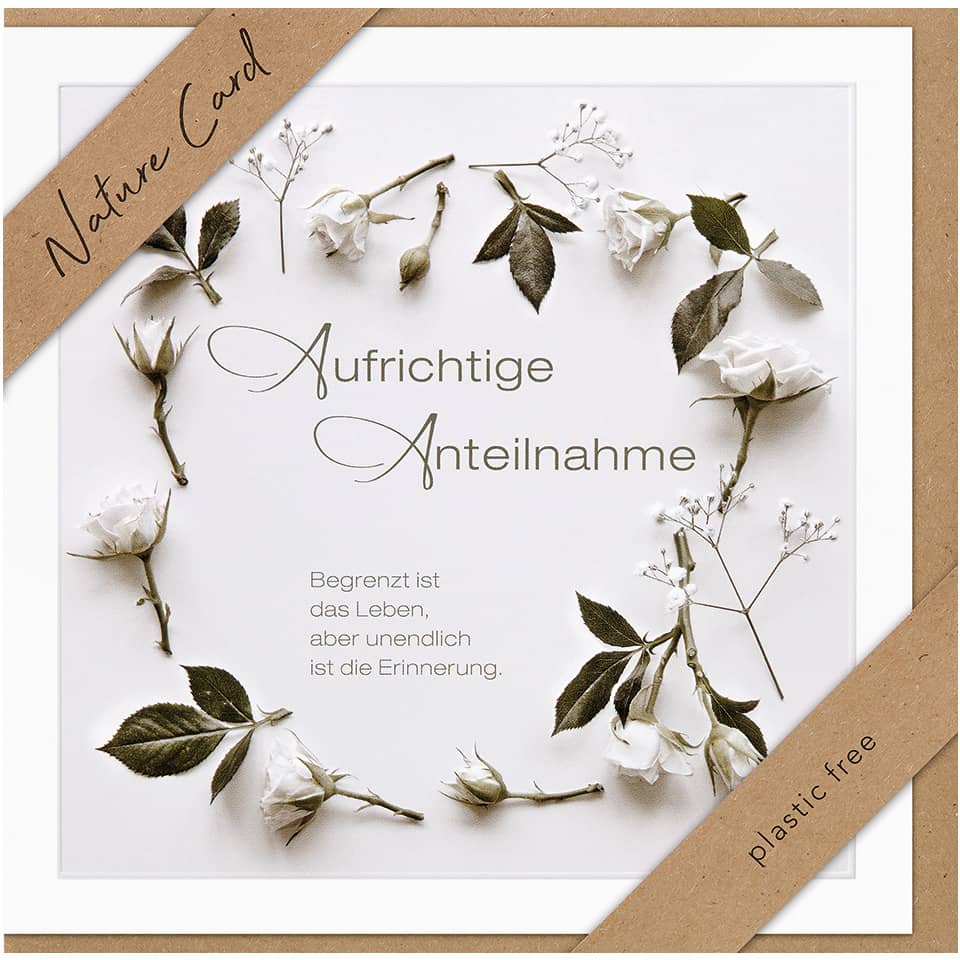 Trauerkarte - Nature Card, inkl. Umschlag