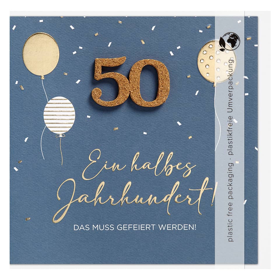 Geburtstagskarte Moments Zahl 50 - inkl. Umschlag