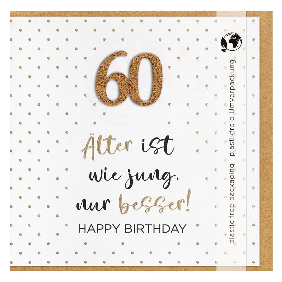 Geburtstagskarte Moments Zahl 60 - inkl. Umschlag