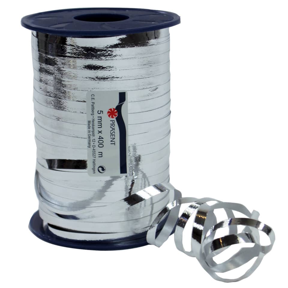 Ringelband - 5 mm x 400 m, metallic-silber