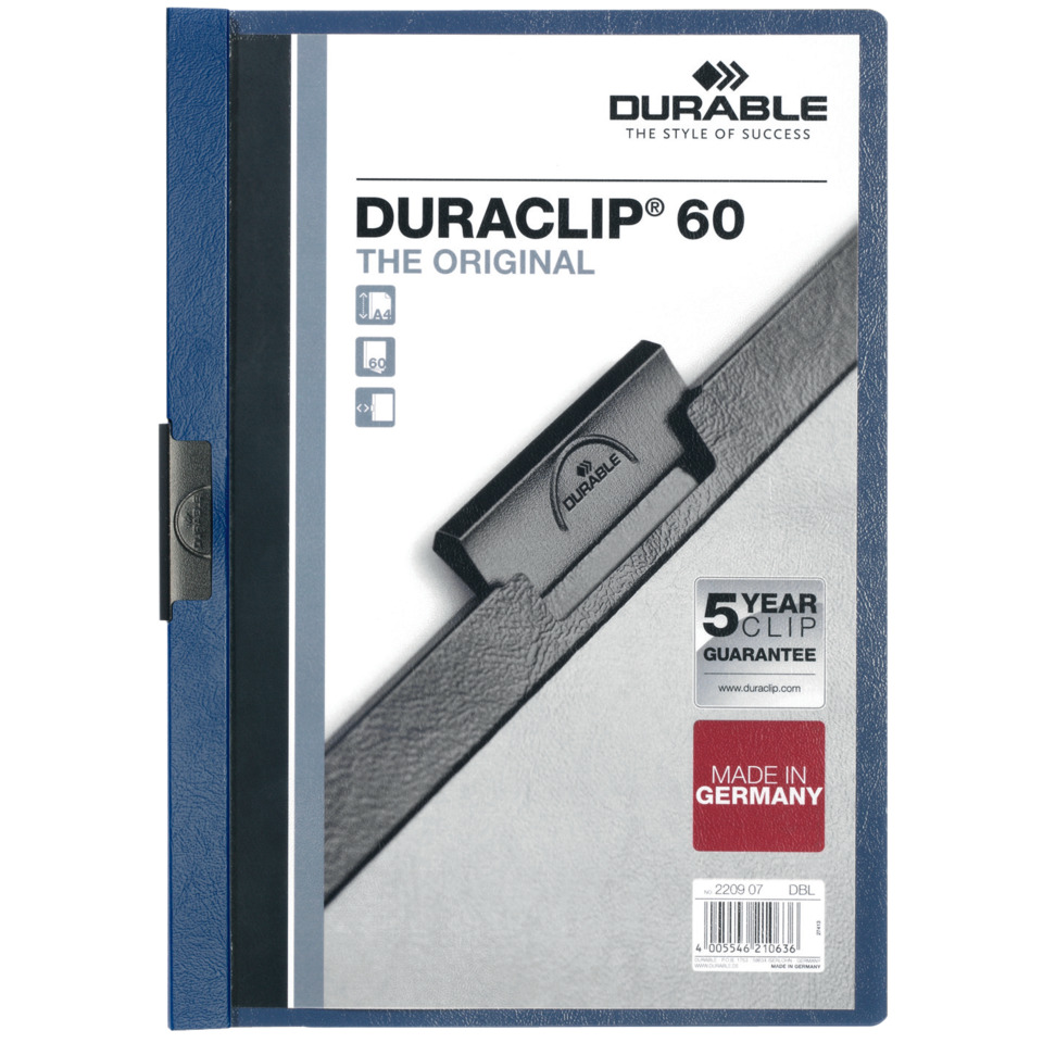 Klemm-Mappe DURACLIP® 60 - A4, dunkelblau