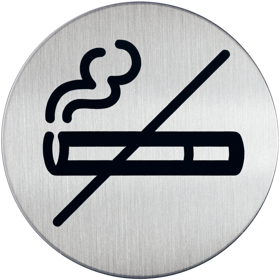 PICTO, Raucher - Nein, 83 mm Durchmesser, metallic silber