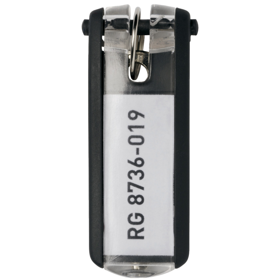 Schlüsselanhänger KEY CLIP - schwarz - Beutel mit 6 Stück