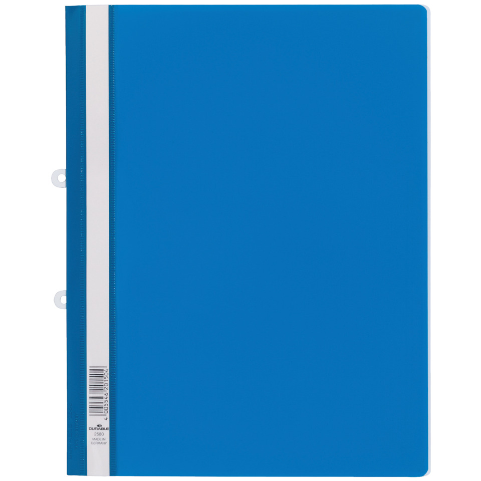 Sichthefter mit Abheftschieber - Hartfolie, 0,16 mm, A4 überbreit, blau
