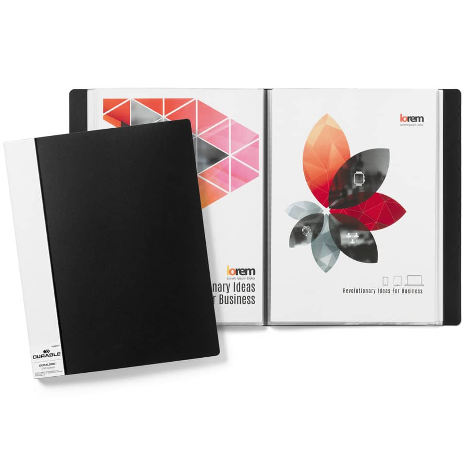 Sichtbuch DURALOOK® - A4, 50 Hüllen, 30 mm, schwarz