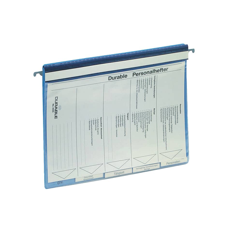 Personalhefter - DIN A4, Hartfolie, 5fach-Register, blau, SB-Verpackung