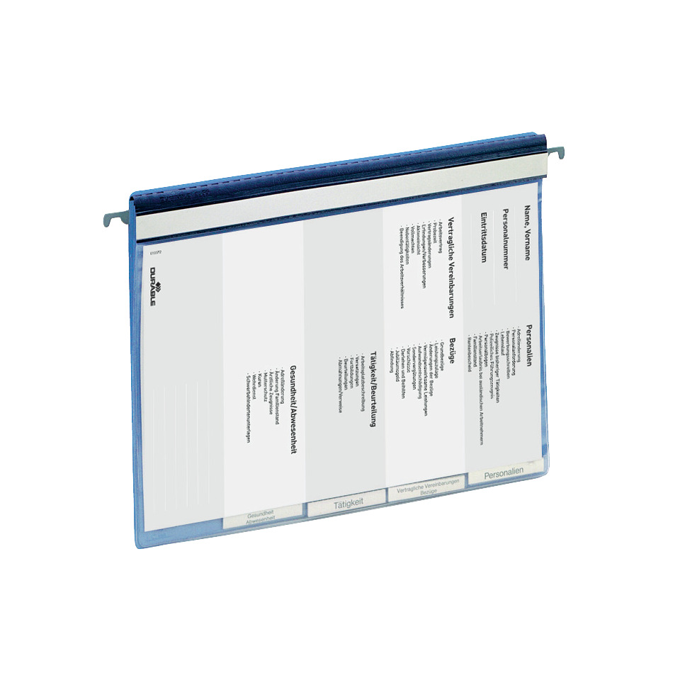 Personalhefter - DIN A4, Hartfolie, 5fach-Register, blau