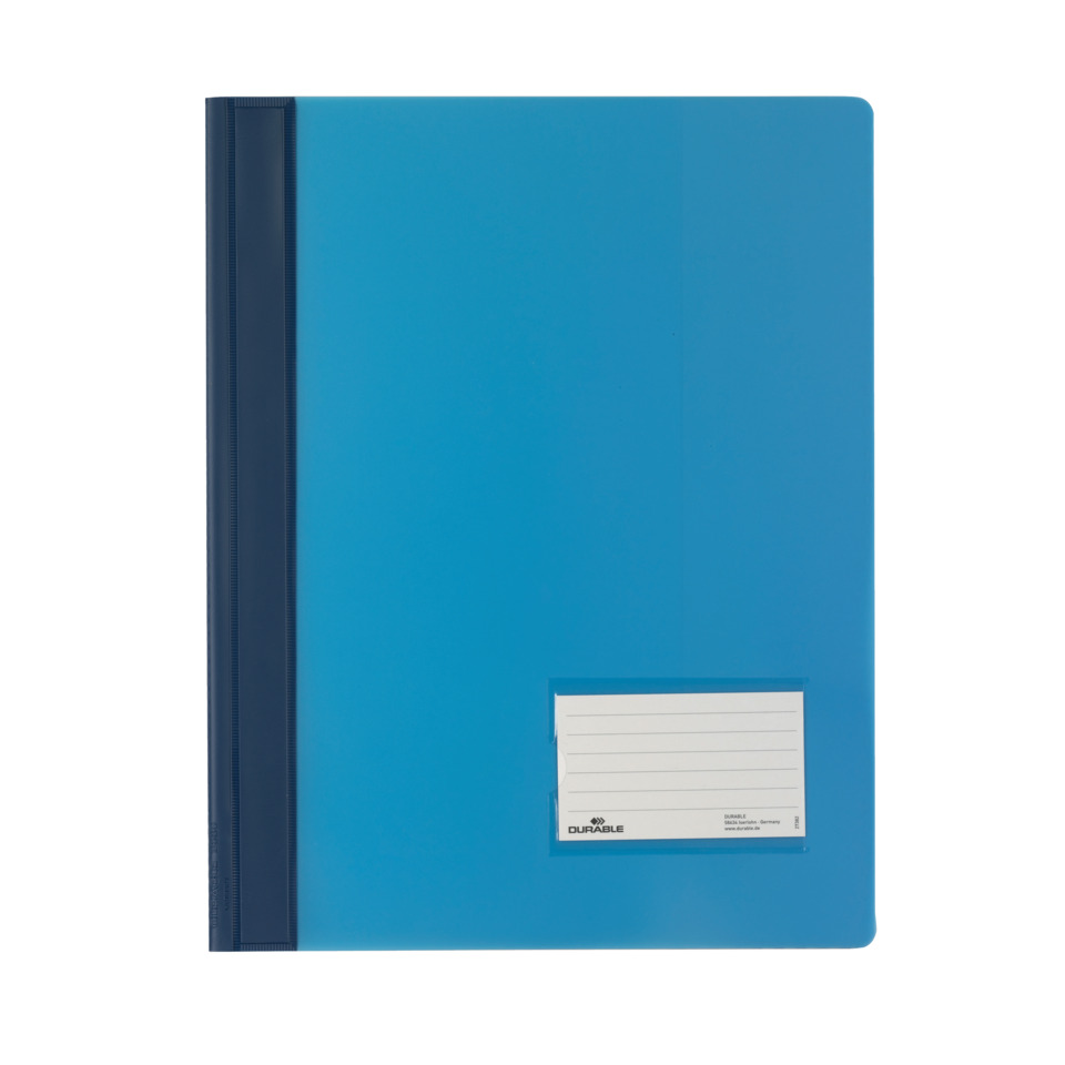 Schnellhefter DURALUX® - A4 überbreit, transluzente Folie, blau