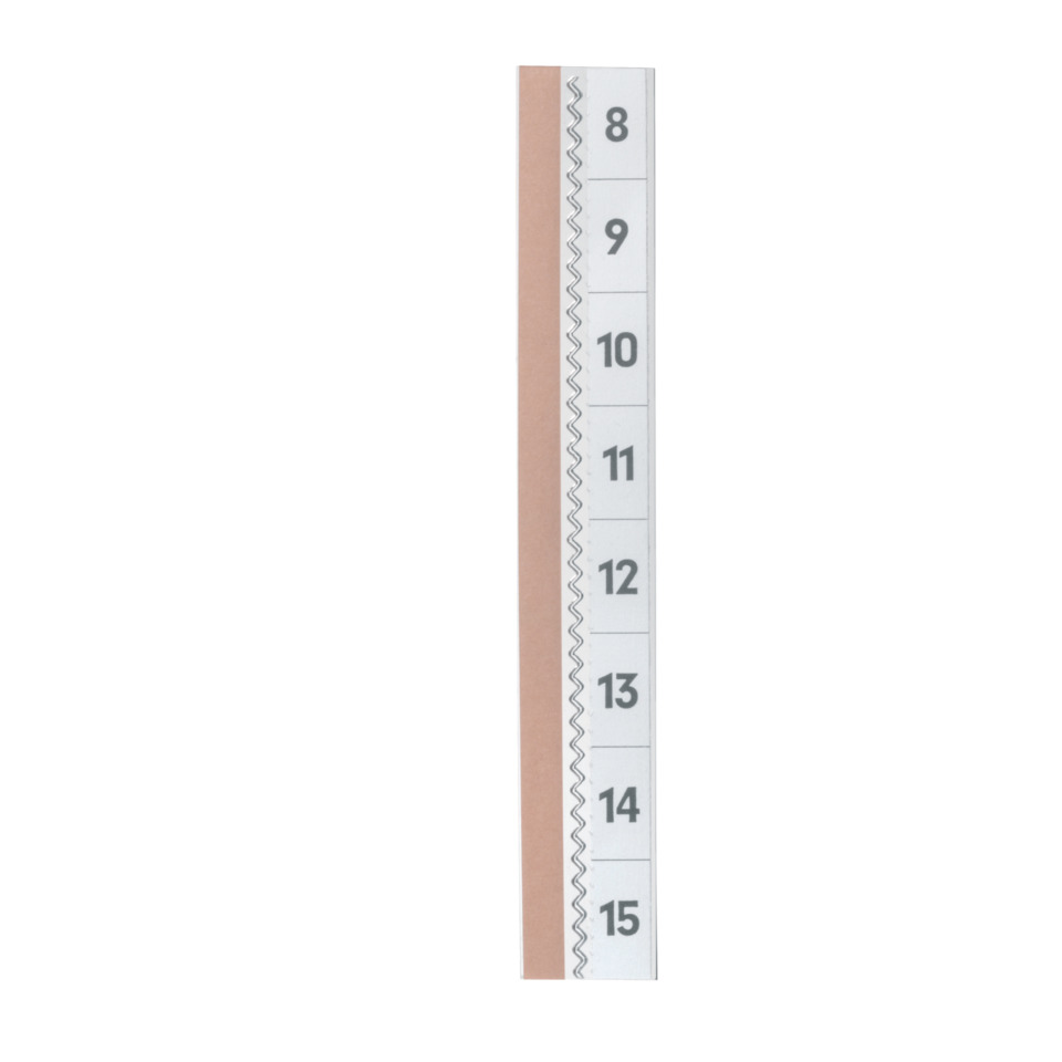 Selbstklebe-Vollsichtreiter TABFIX®, 200 x 10 mm, 2-zeilig, transparent, 5 Stück