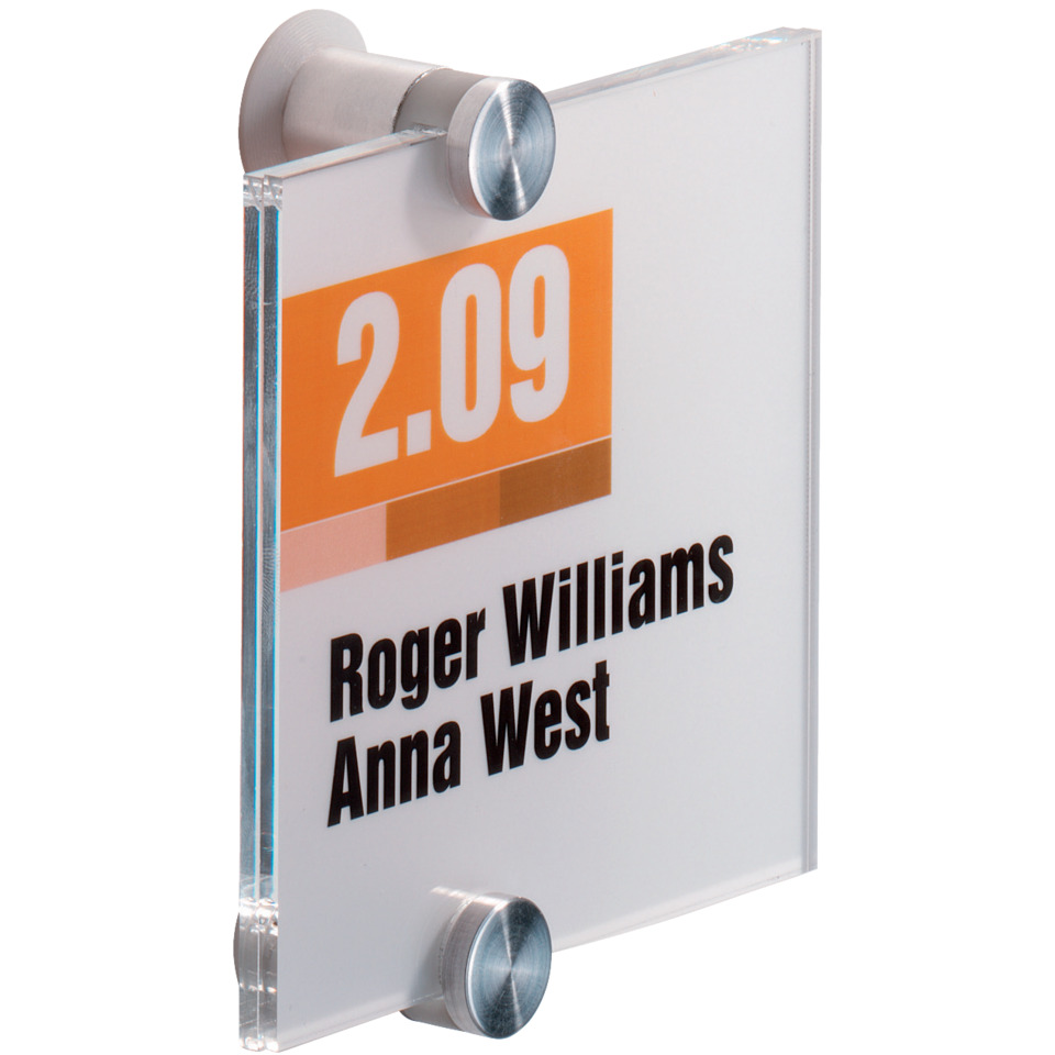 Türschild CRYSTAL SIGN, 105 x 105 mm, transparent