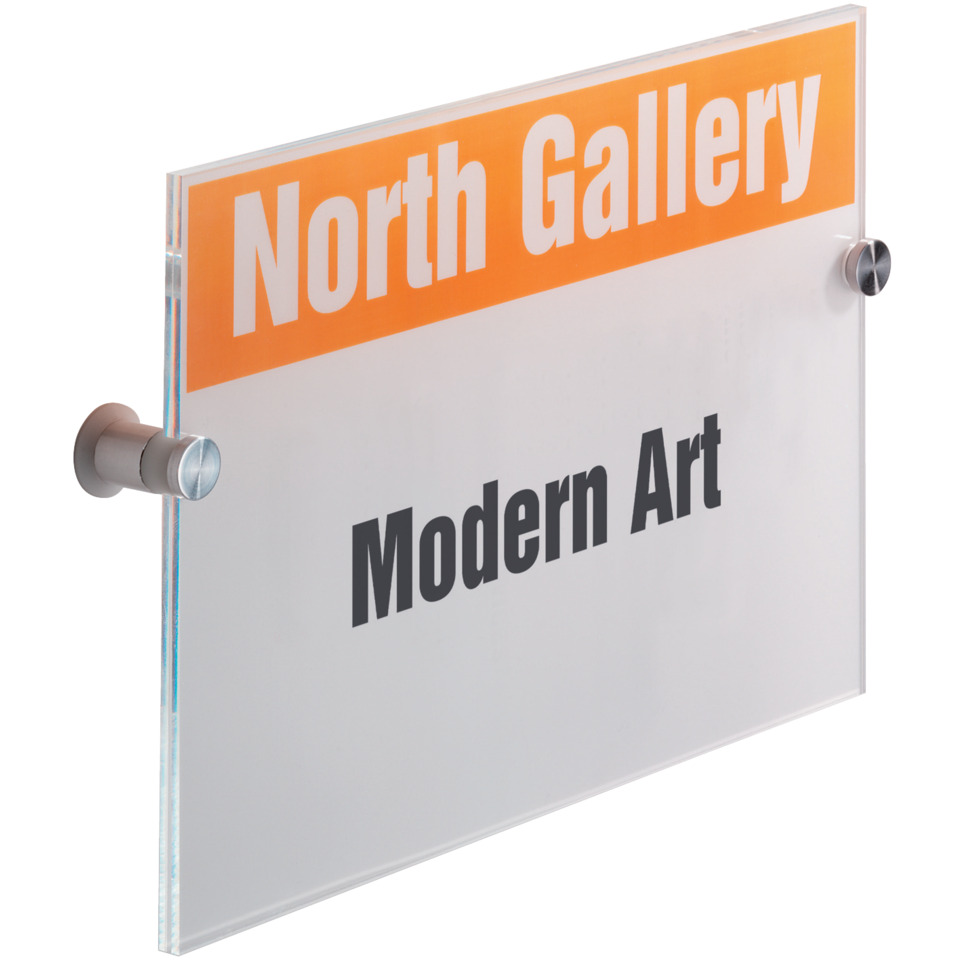 Türschild CRYSTAL SIGN, 210 x 297 mm (DIN A4 hoch), transparent