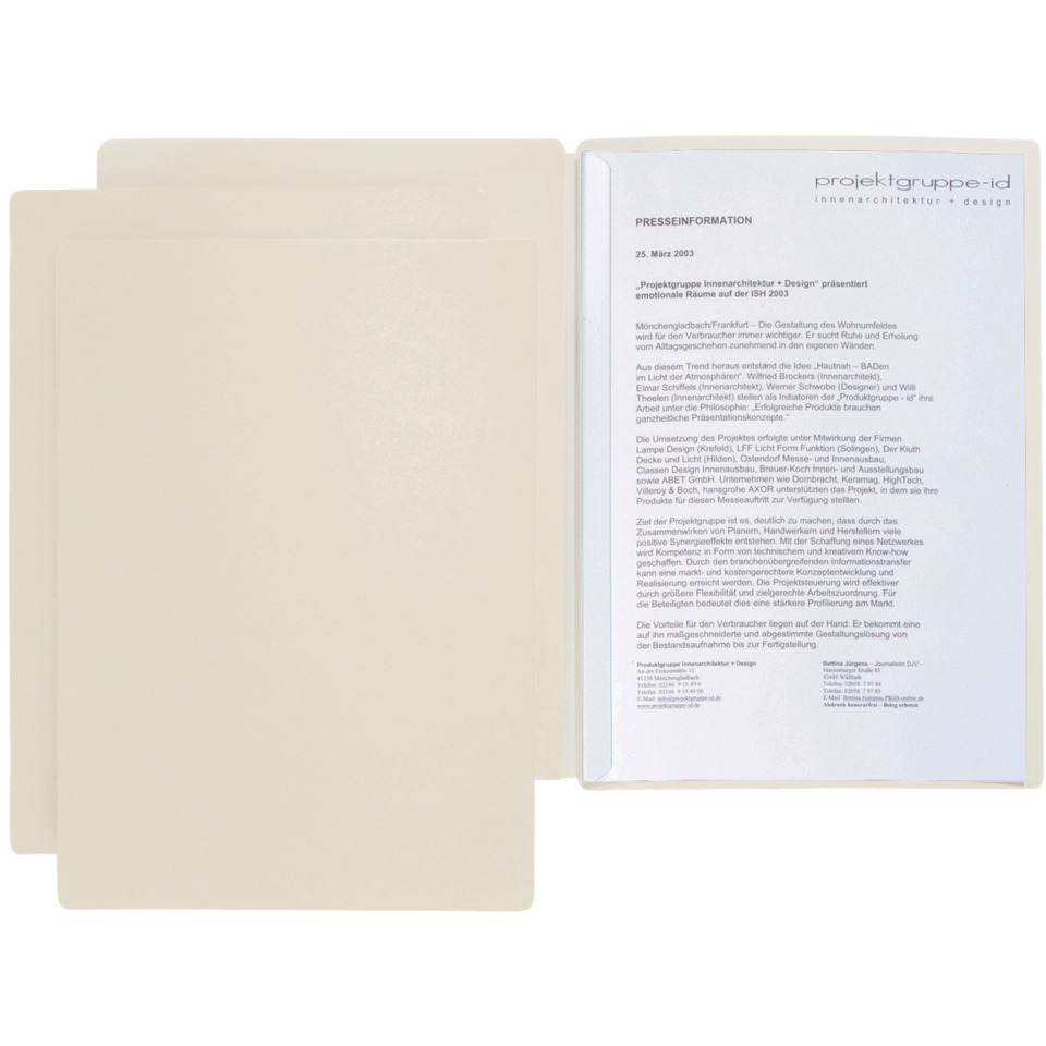 Präsentationsmappe Star - A4, 2-tlg., beige
