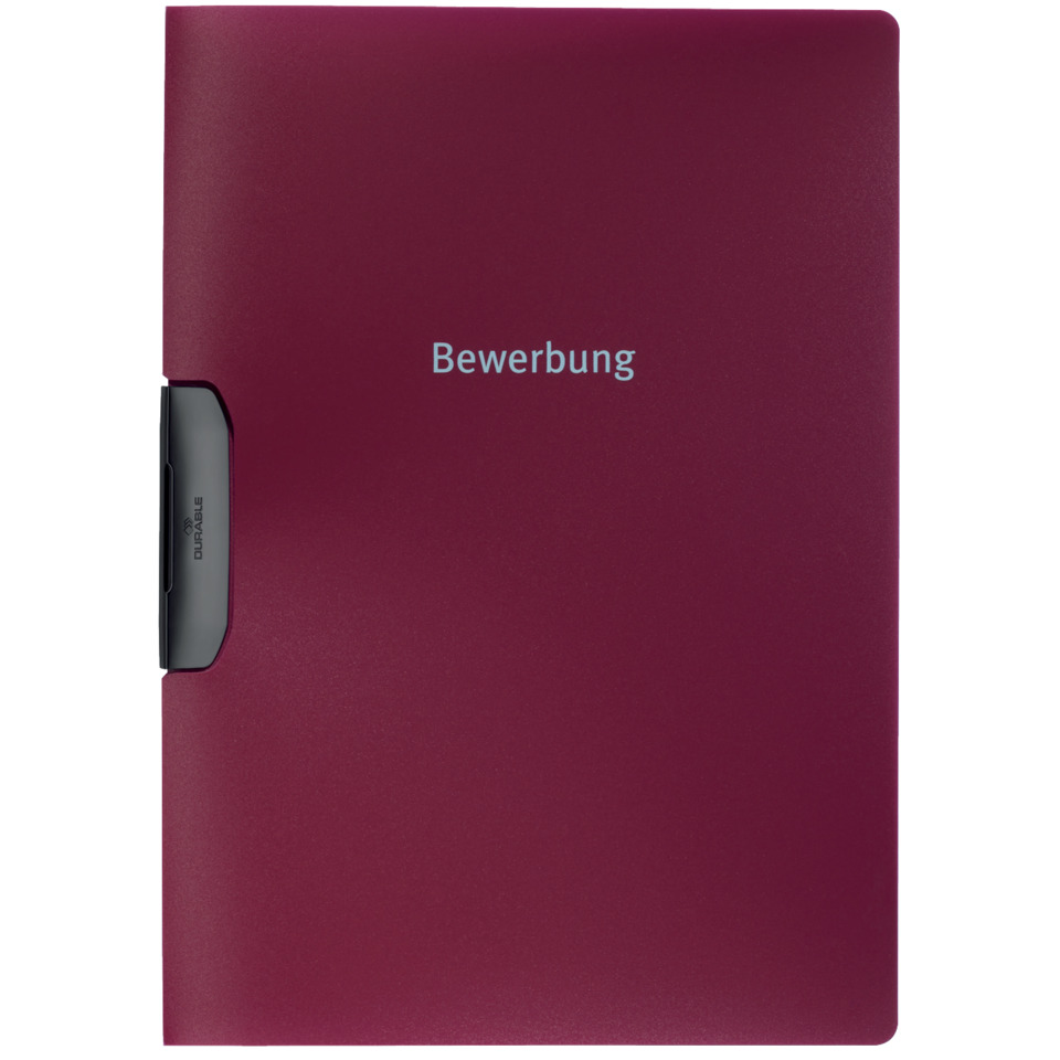 Bewerbungsmappe DURASWING® JOB, Polypropylen, 30 Blatt, aubergine/d.rot