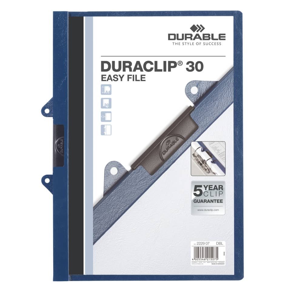 Klemm-Mappe DURACLIP® 30 EASY FILE - A4, dunkelblau