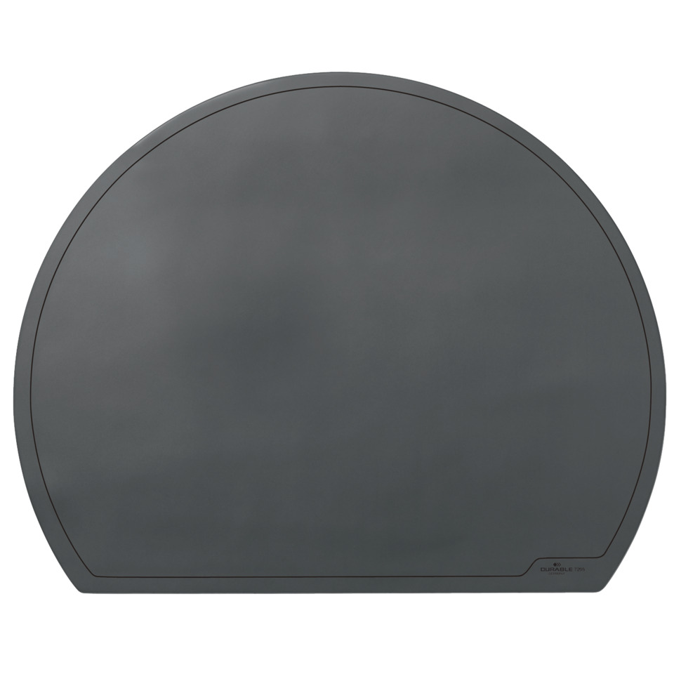 Schreibunterlage halbrund, 650 x 520 mm, schwarz