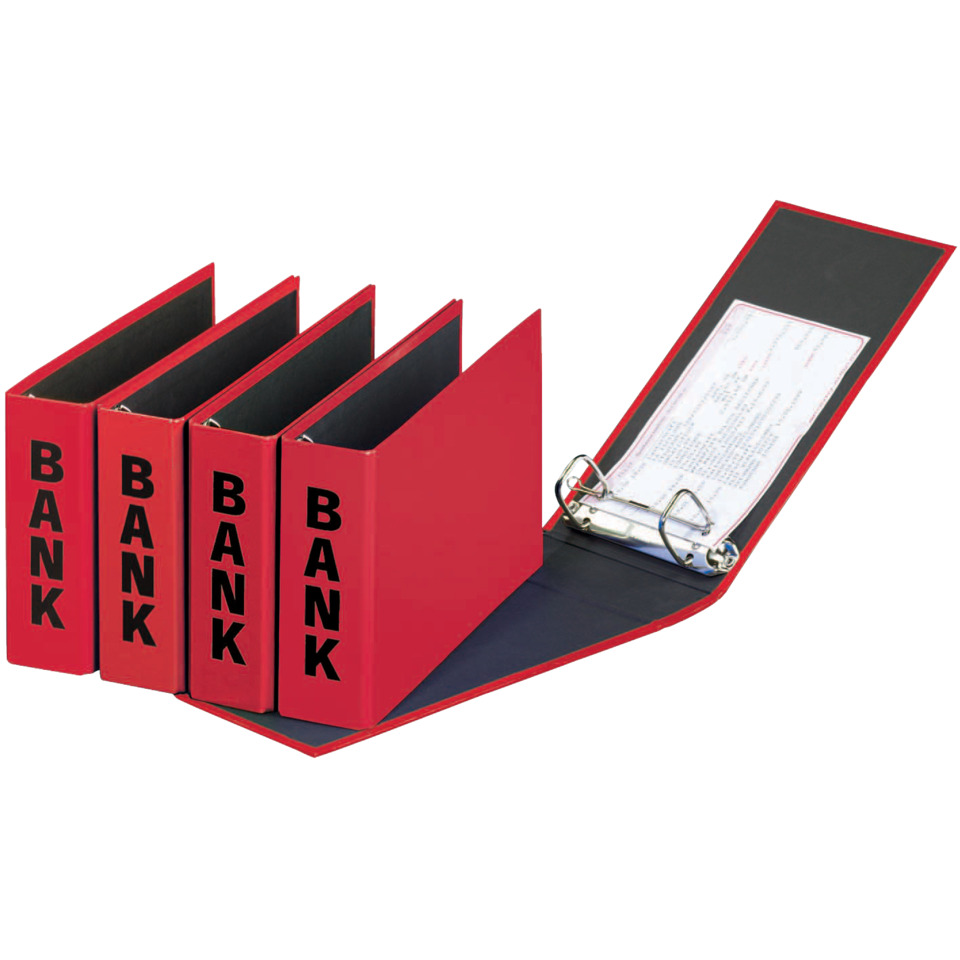 Bankordner Color-Einband - A5 , 50 mm, Color Einband, rot