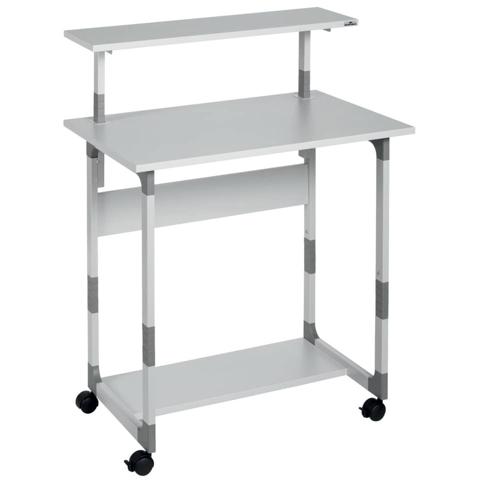 Computertisch TROLLEY 85 VH - höhenverstellbar, grau