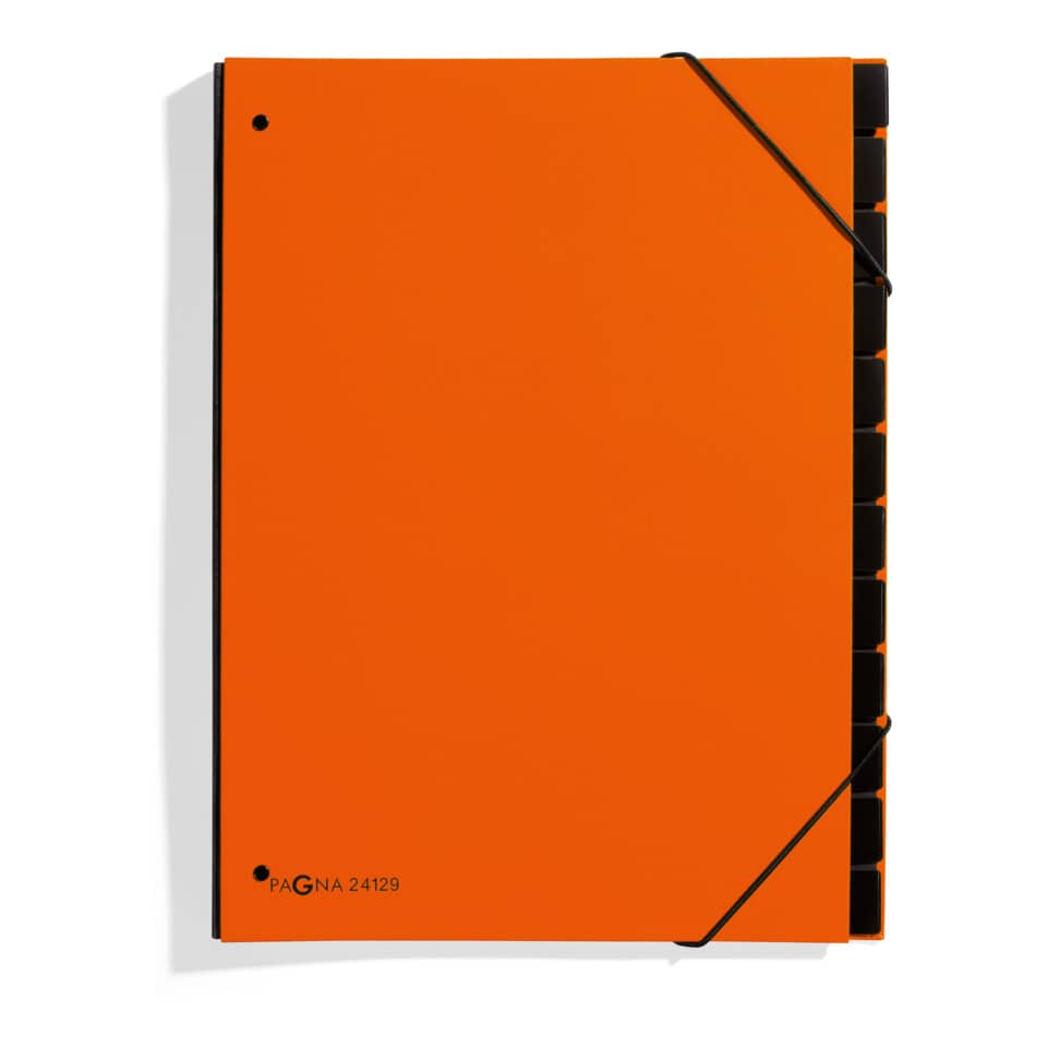 Pultordner Trend - 12 Fächer, Eckspanngummi, orange