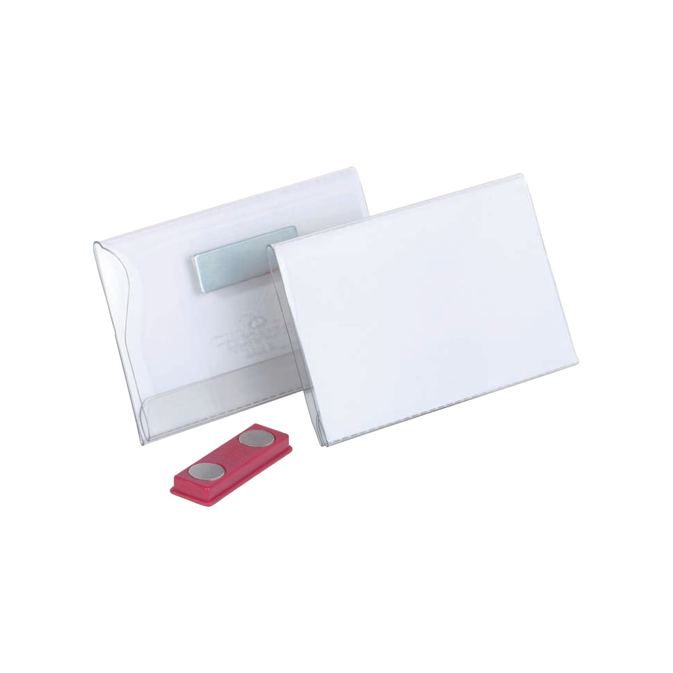 Namensschild mit Doppelmagnet - 90 x 54 mm, 25 Stück