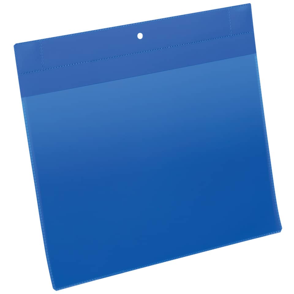 Kennzeichnungstasche - magnetisch, A4 quer, PP, dokumentenecht, dunkelblau, 10 Stück
