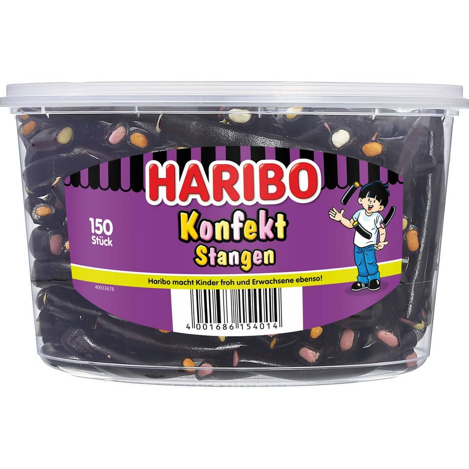 Lakritzprodukte - Konfekt-Stangen, 150 Stück