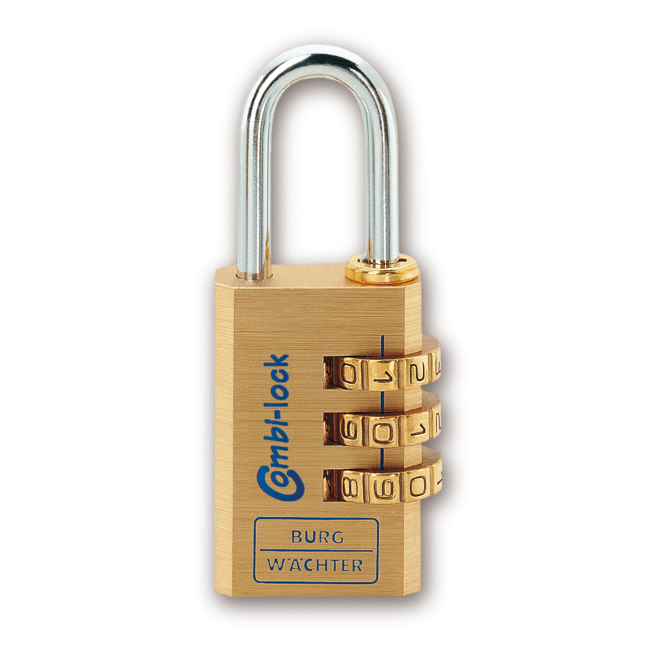 Zahlen-Vorhangschloss Combi Lock 80 - drei Zahlenrollen, Bügelhöhe 27,7 mm