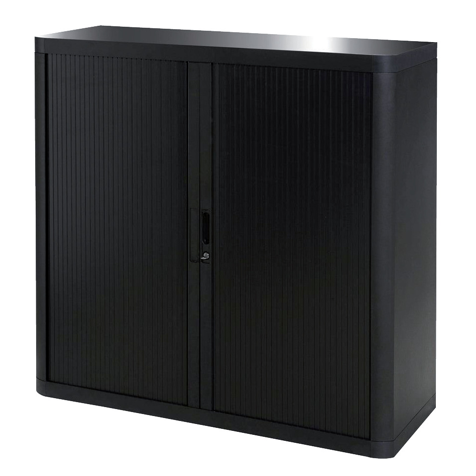 Rollladenschrank easyOffice 1-Meter Schrank, schwarz