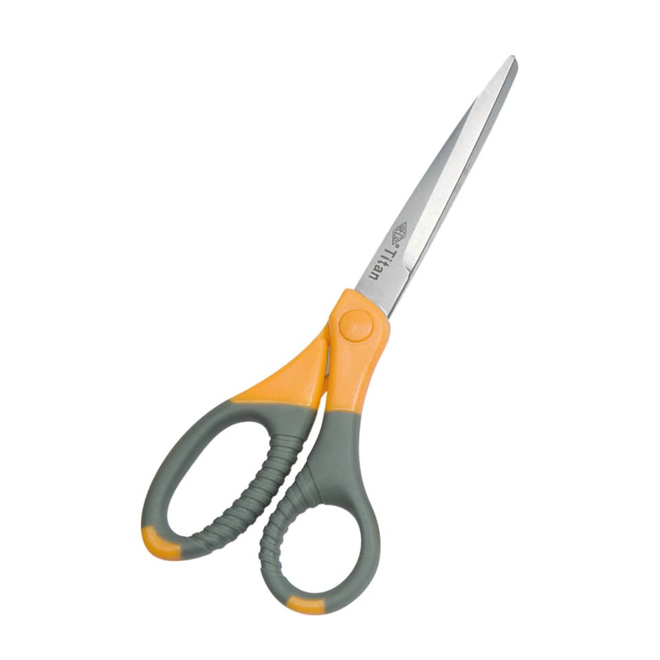 Schere Edelstahl 7 Zoll graugelb 18,0 cm Titan Plus