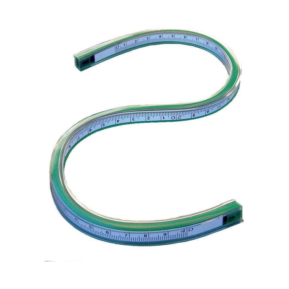 Flexible Kurvenlineale mit mm-Teilung, 40 cm